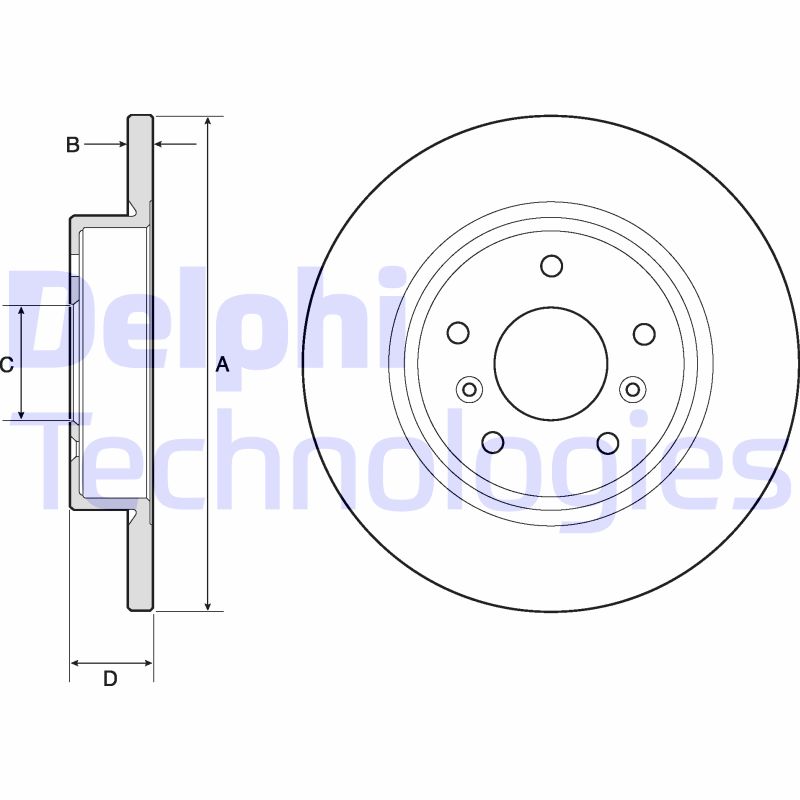 Remschijven Delphi Diesel BG4807C