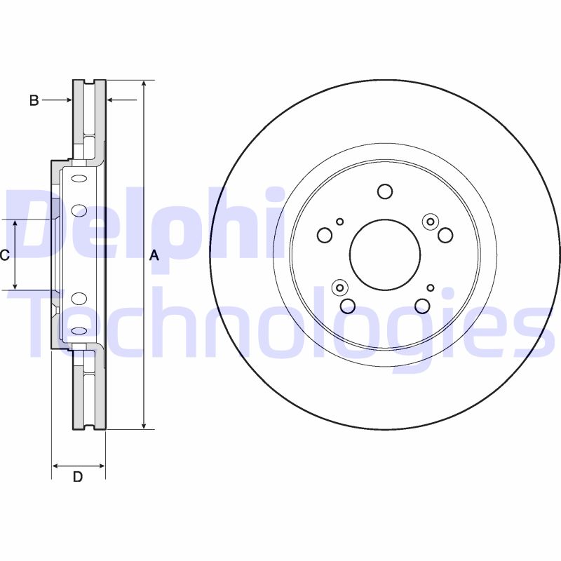 Remschijven Delphi Diesel BG4808C