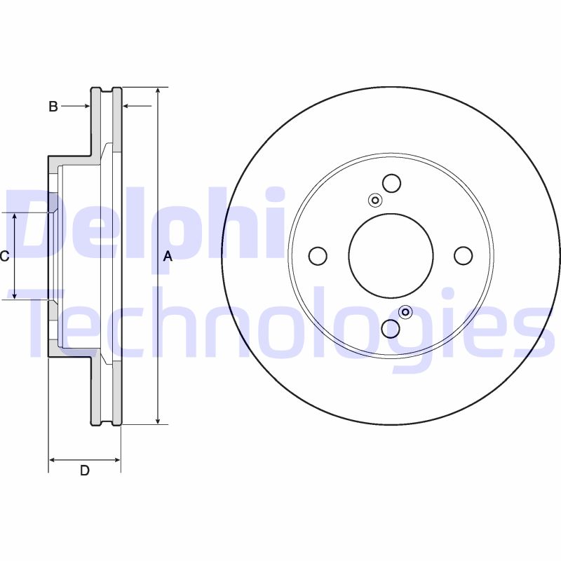 Remschijven Delphi Diesel BG4810C