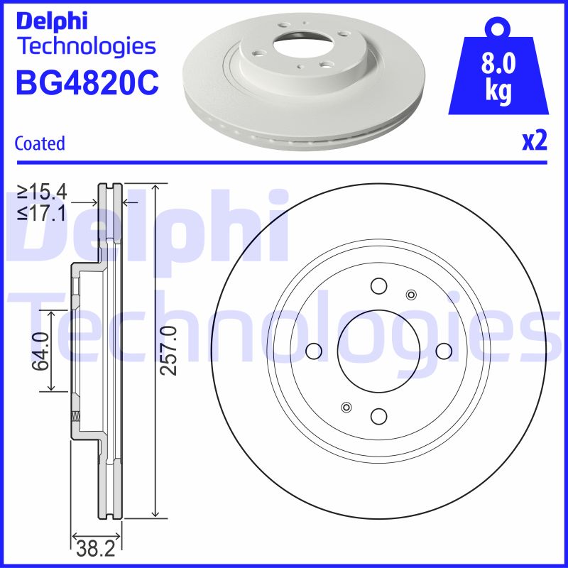 Remschijven Delphi Diesel BG4820C