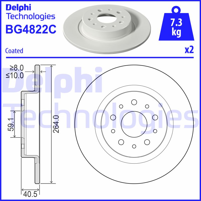 Remschijven Delphi Diesel BG4822C