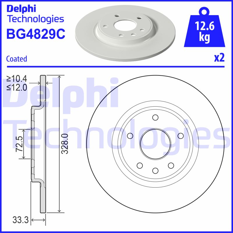 Remschijven Delphi Diesel BG4829C