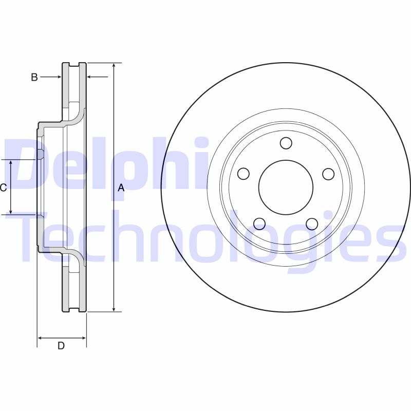 Remschijven Delphi Diesel BG4831C