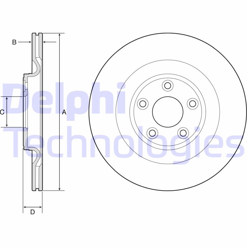 Remschijven Delphi Diesel BG4833C