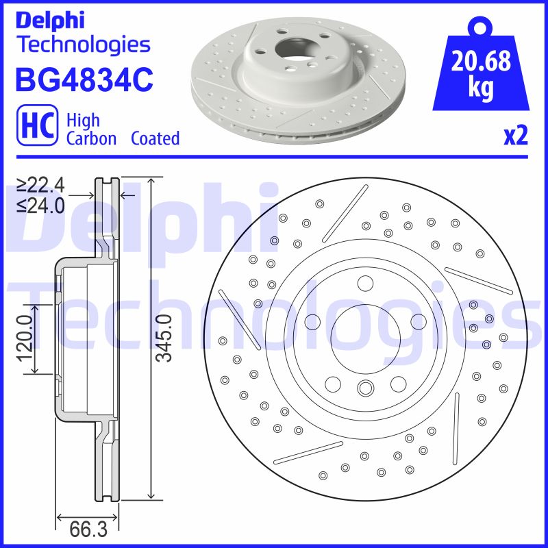 Remschijven Delphi Diesel BG4834C