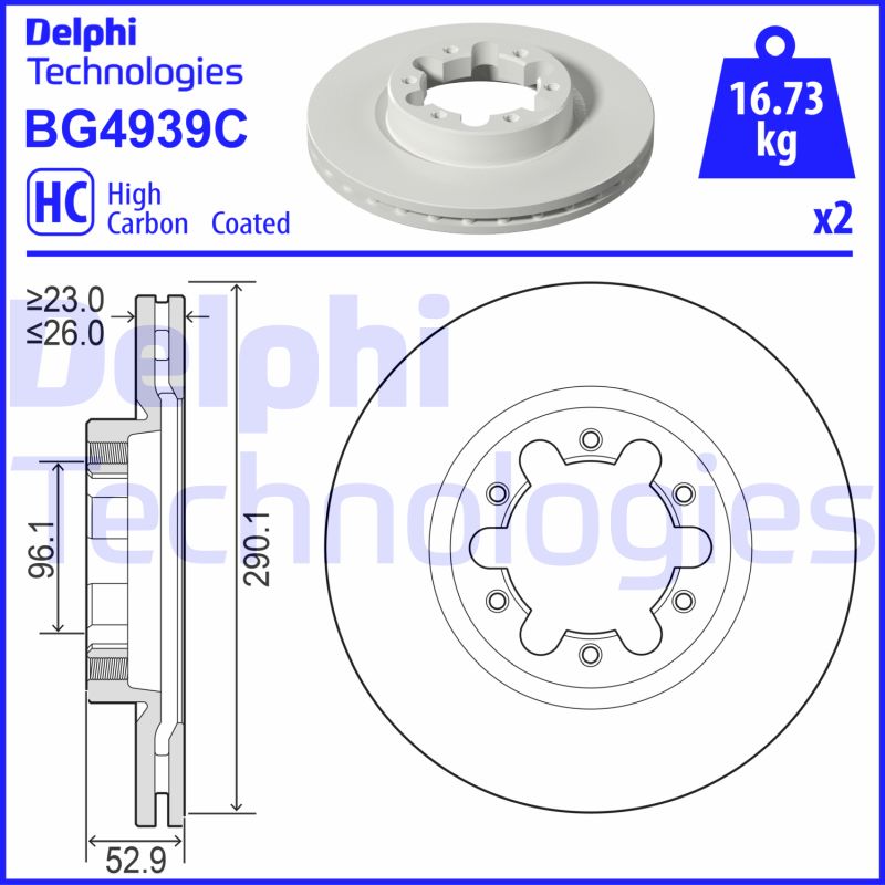 Remschijven Delphi Diesel BG4939C
