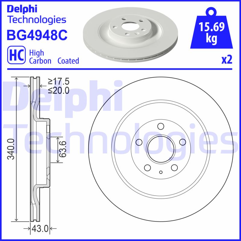 Remschijven Delphi Diesel BG4948C