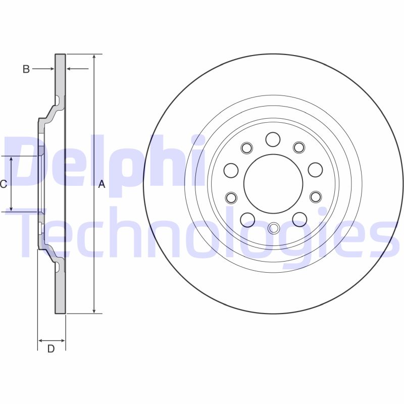 Remschijven Delphi Diesel BG4961C