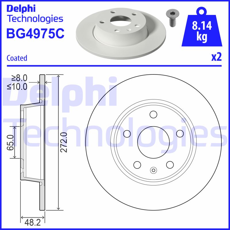 Remschijven Delphi Diesel BG4975C