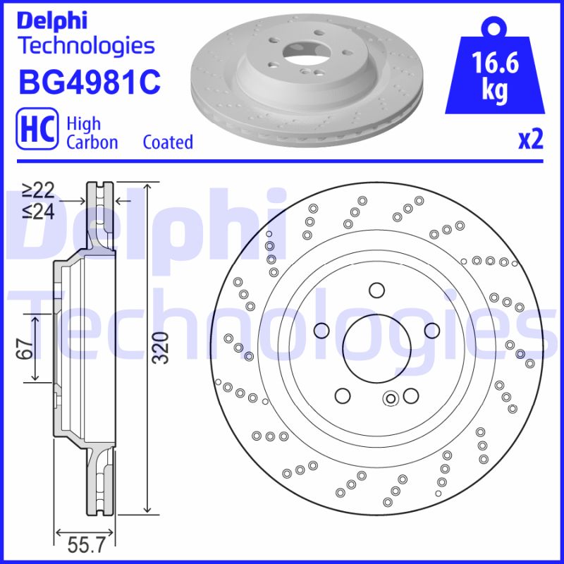 Remschijven Delphi Diesel BG4981C