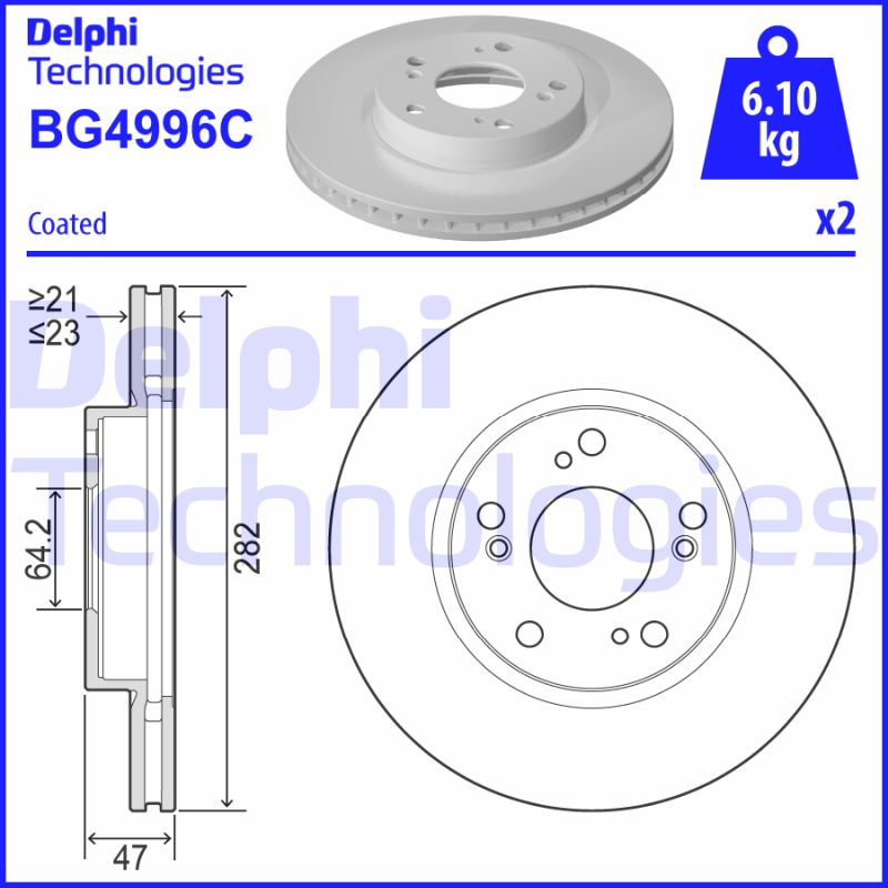 Remschijven Delphi Diesel BG4996C