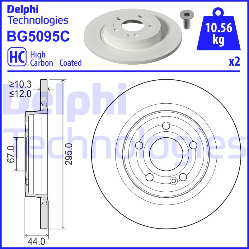 Remschijven Delphi Diesel BG5095C