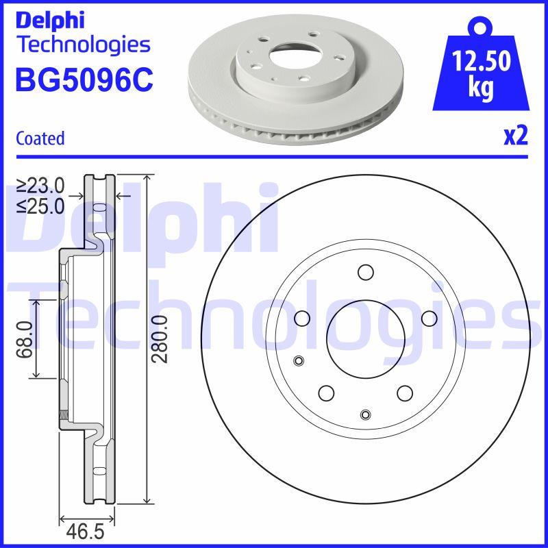Remschijven Delphi Diesel BG5096C