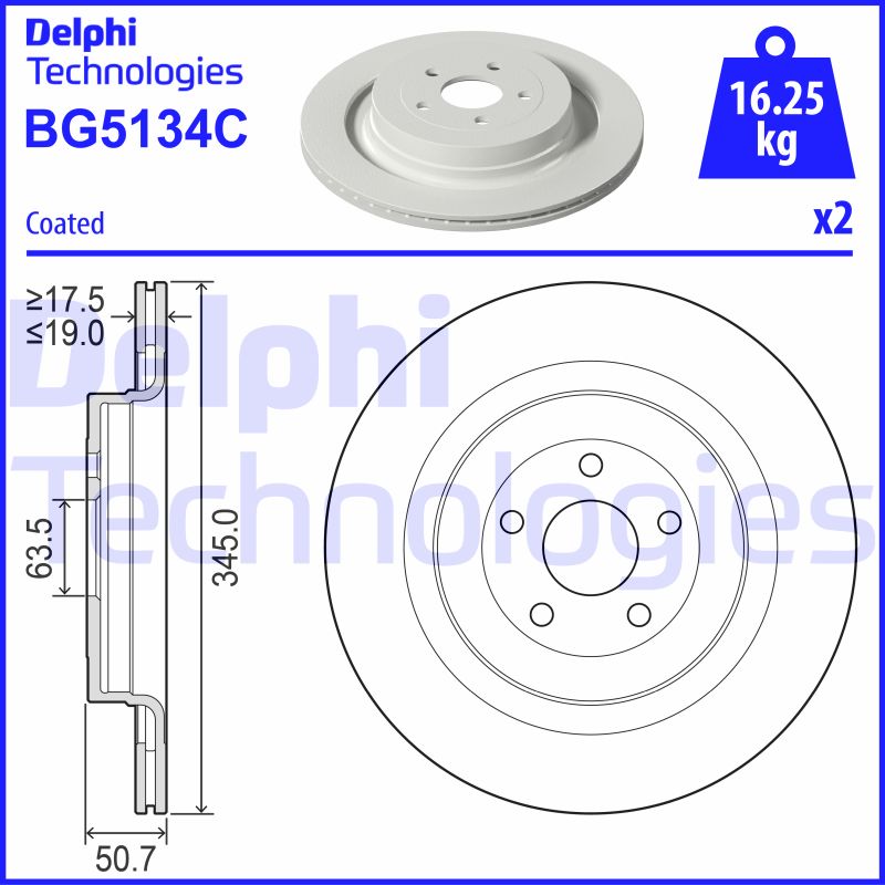 Remschijven Delphi Diesel BG5134C