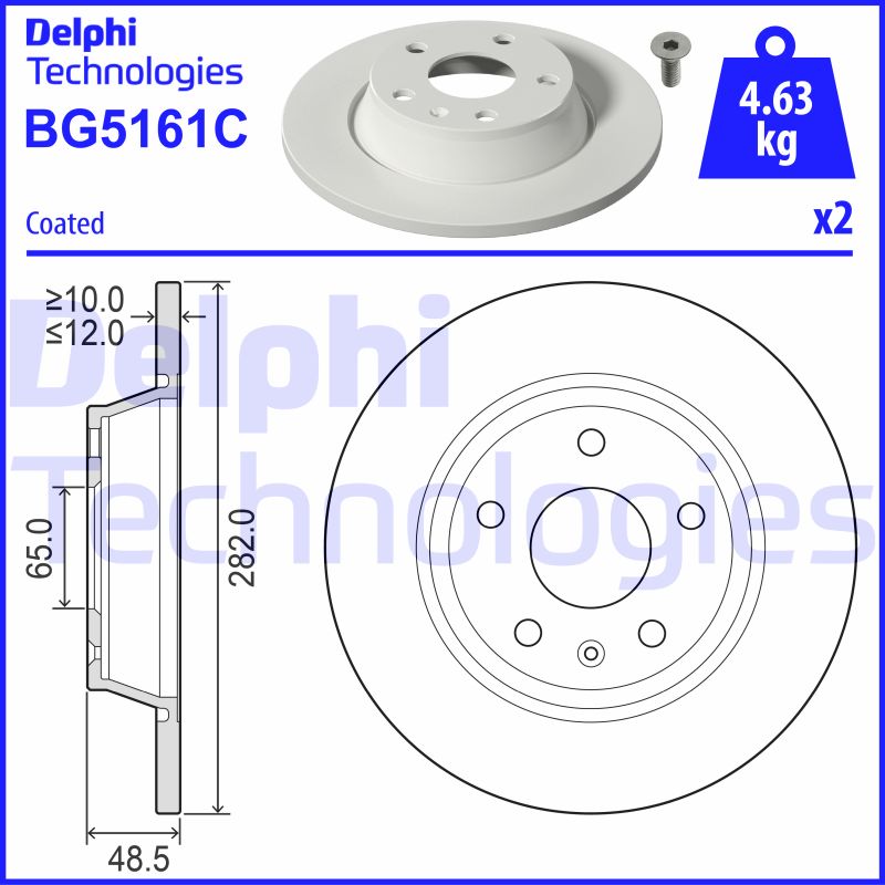 Remschijven Delphi Diesel BG5161C