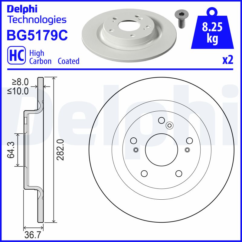 Remschijven Delphi Diesel BG5179C