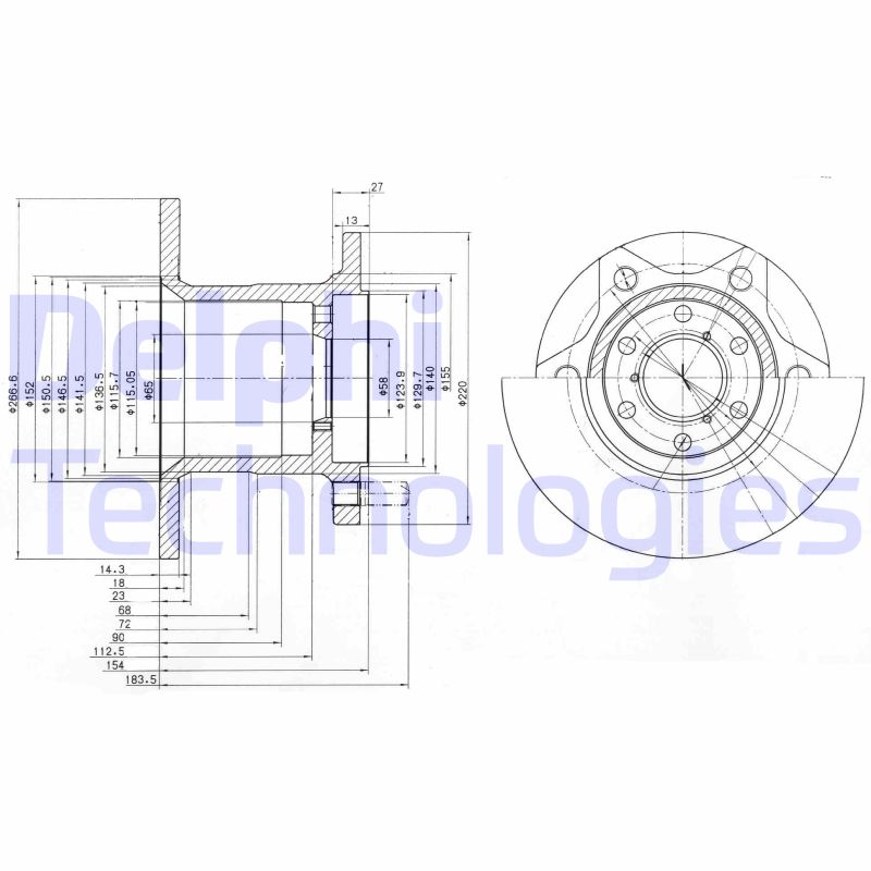 Remschijven Delphi Diesel BG649