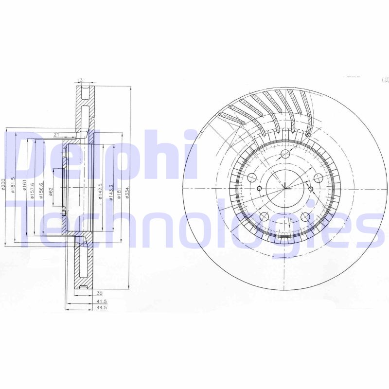 Remschijven Delphi Diesel BG9011