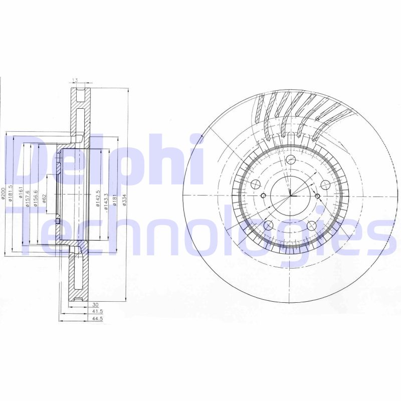 Remschijven Delphi Diesel BG9012