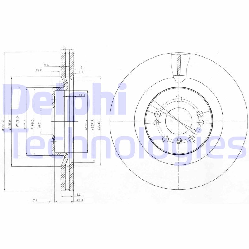 Remschijven Delphi Diesel BG9013