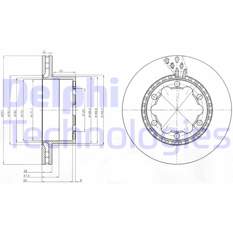 Remschijven Delphi Diesel BG9015