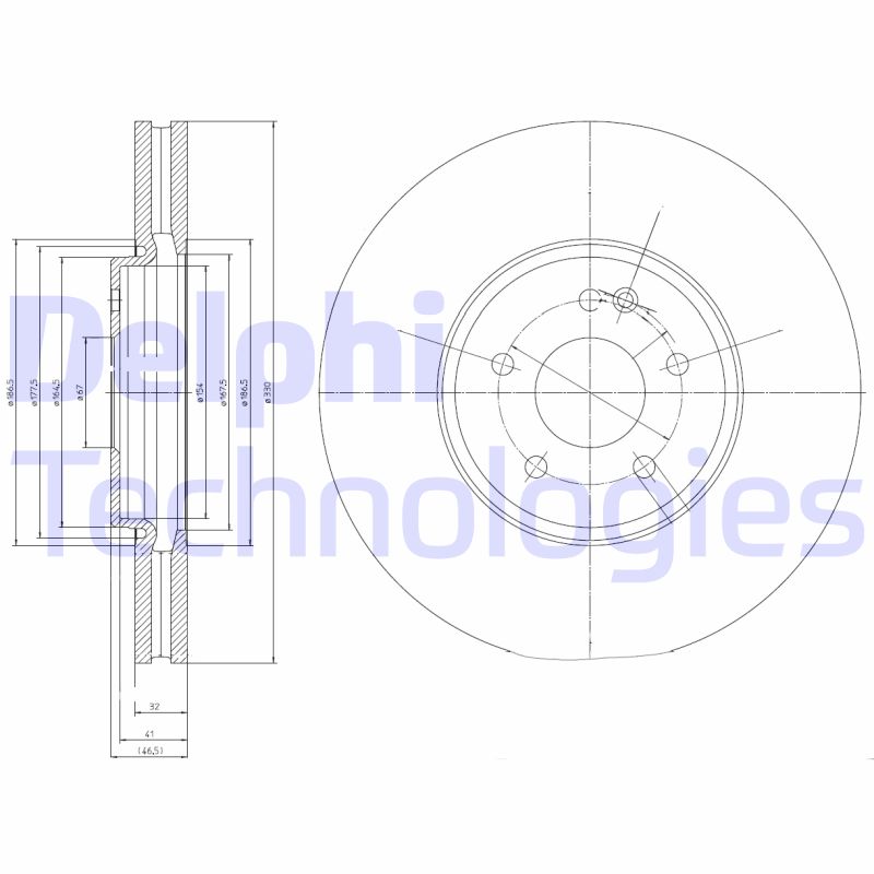 Remschijven Delphi Diesel BG9020