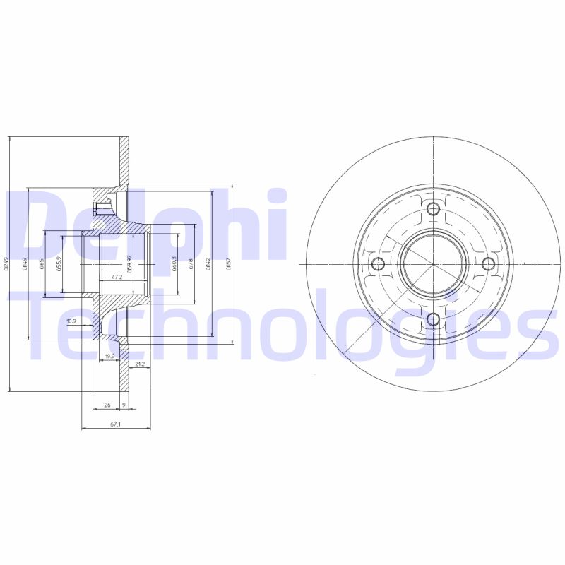 Remschijven Delphi Diesel BG9021RSC