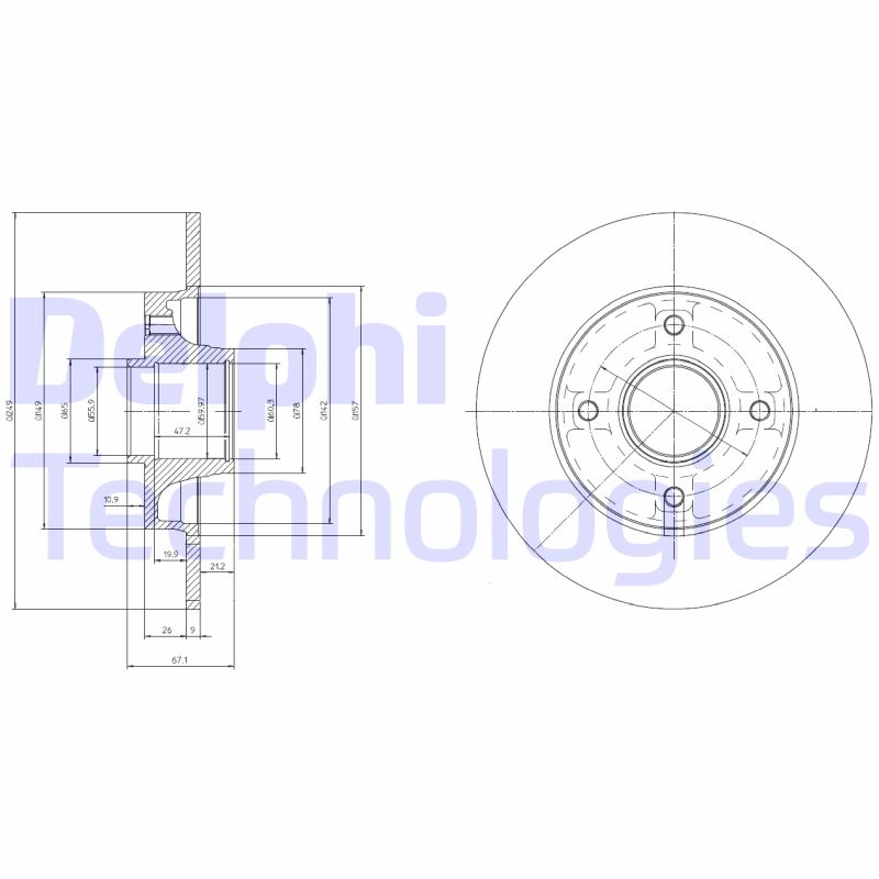 Remschijven Delphi Diesel BG9022RSC