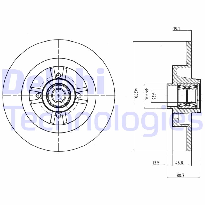 Remschijven Delphi Diesel BG9032RS