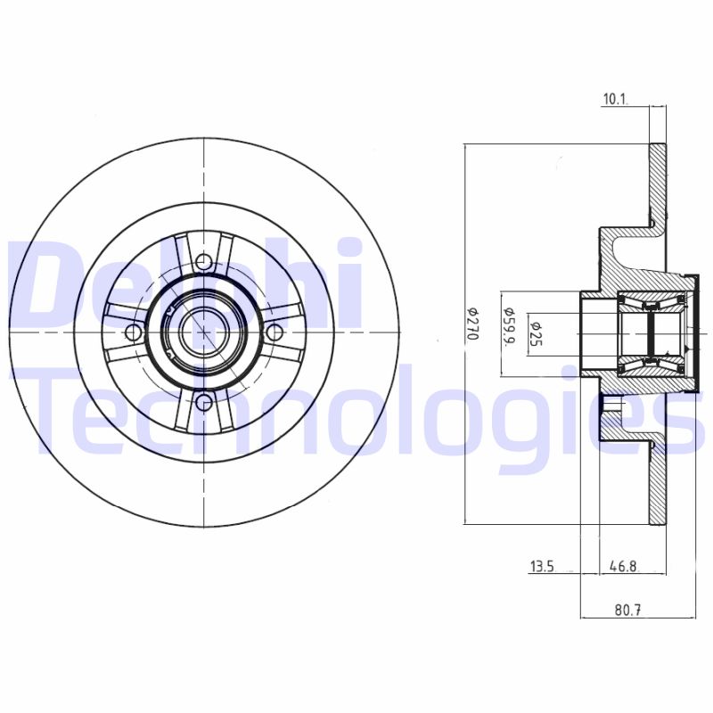 Remschijven Delphi Diesel BG9032RSC