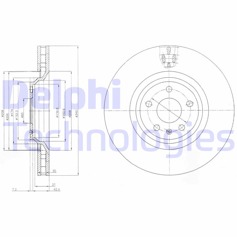 Remschijven Delphi Diesel BG9054
