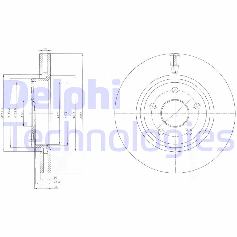 Remschijven Delphi Diesel BG9058