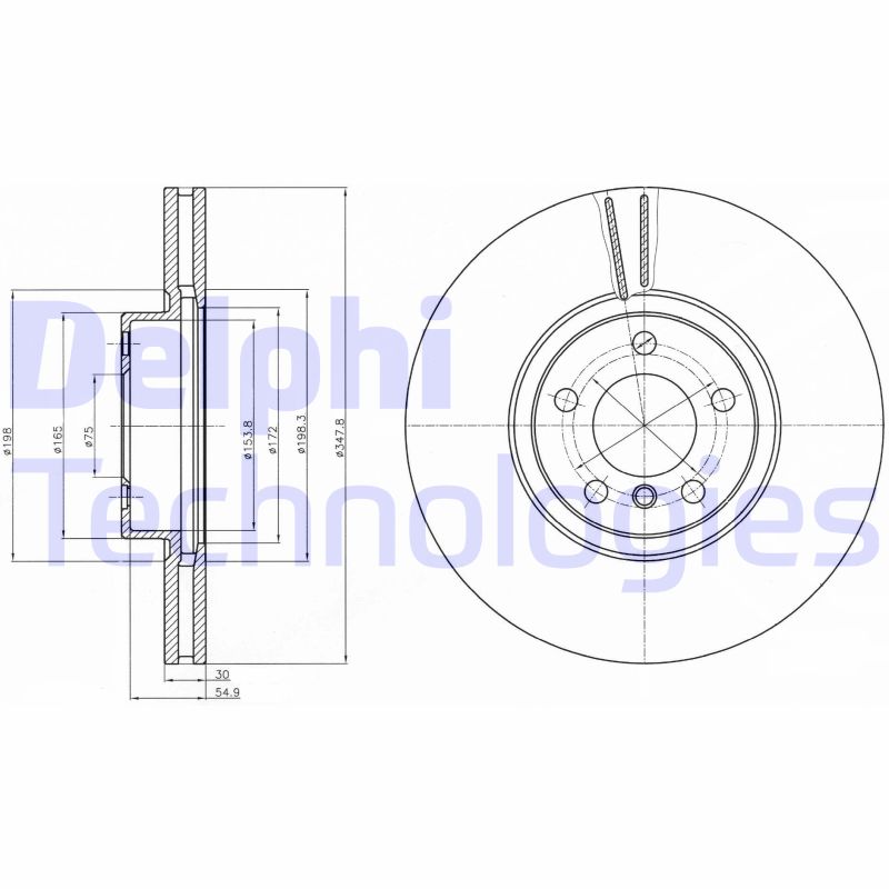 Remschijven Delphi Diesel BG9063C