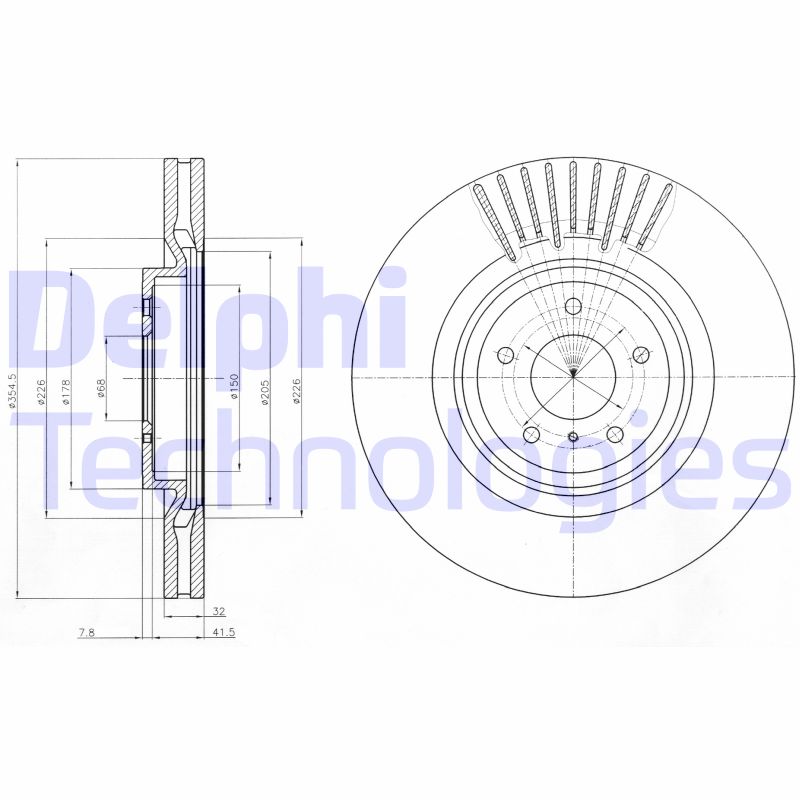 Remschijven Delphi Diesel BG9073C