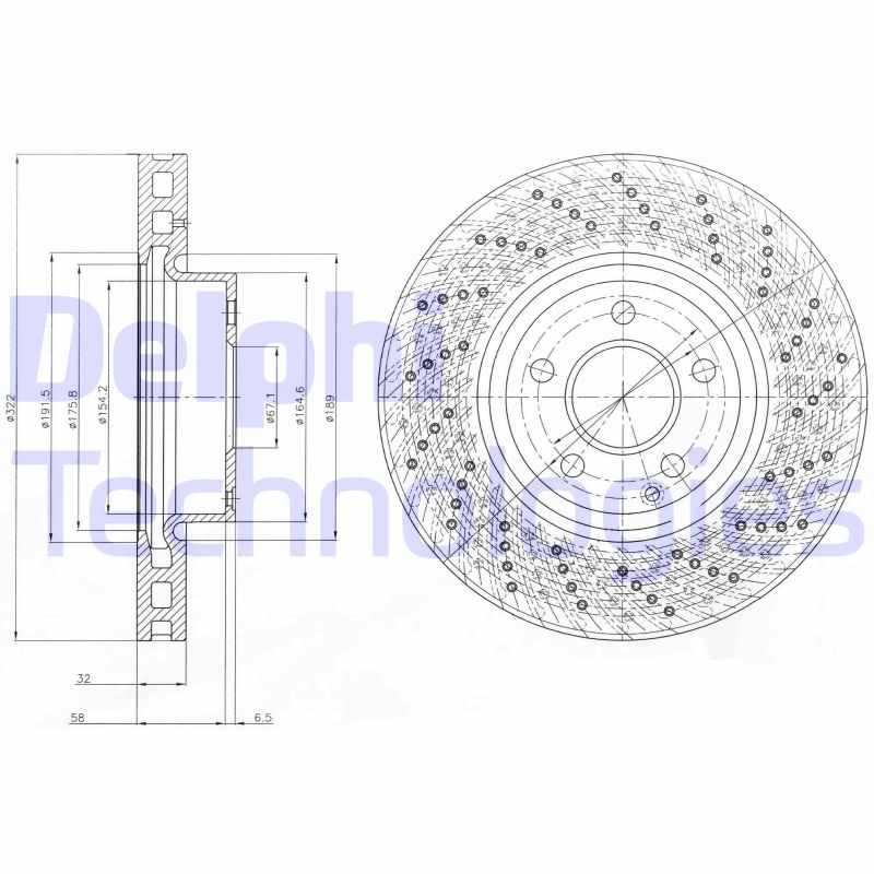 Remschijven Delphi Diesel BG9076C