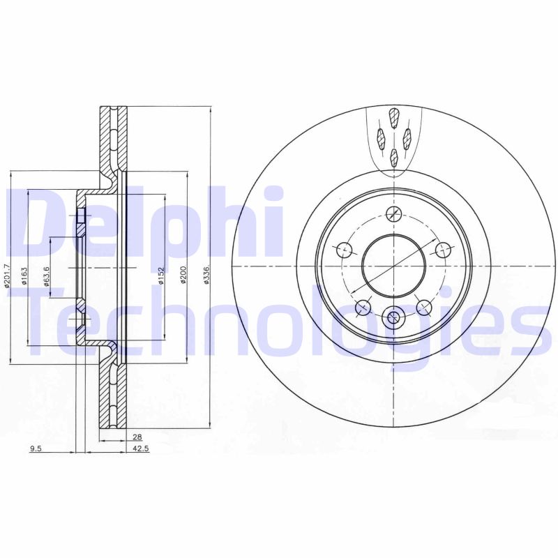 Remschijven Delphi Diesel BG9077