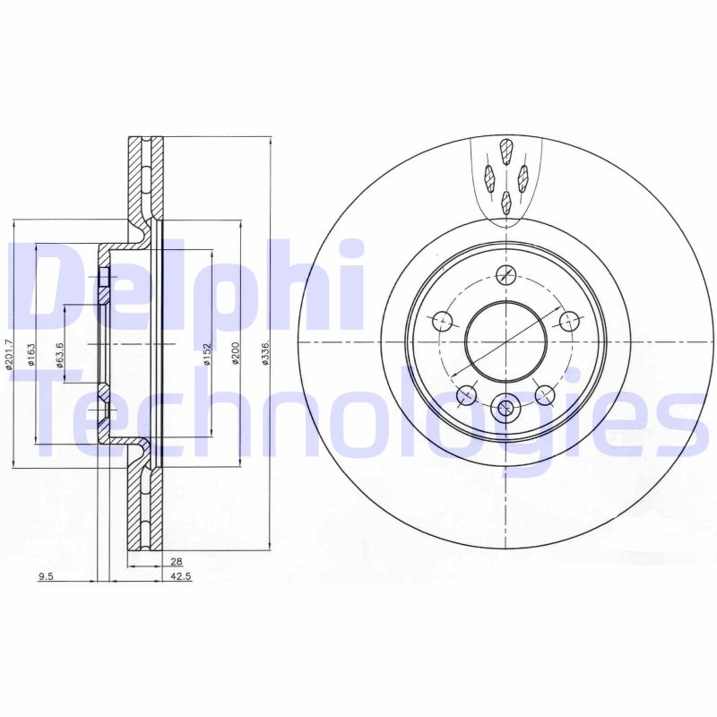 Remschijven Delphi Diesel BG9077C