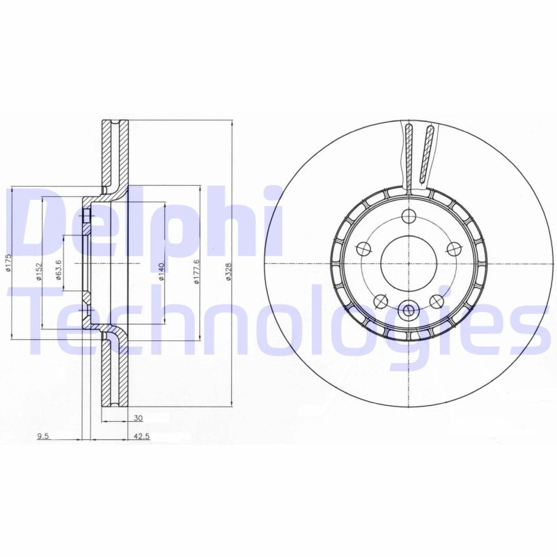 Remschijven Delphi Diesel BG9085