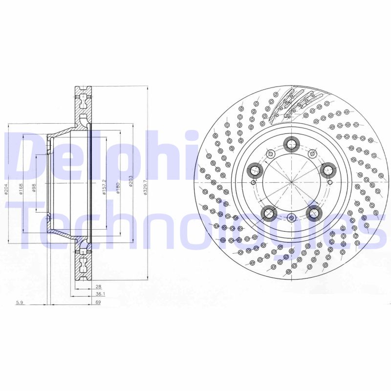 Remschijven Delphi Diesel BG9096C