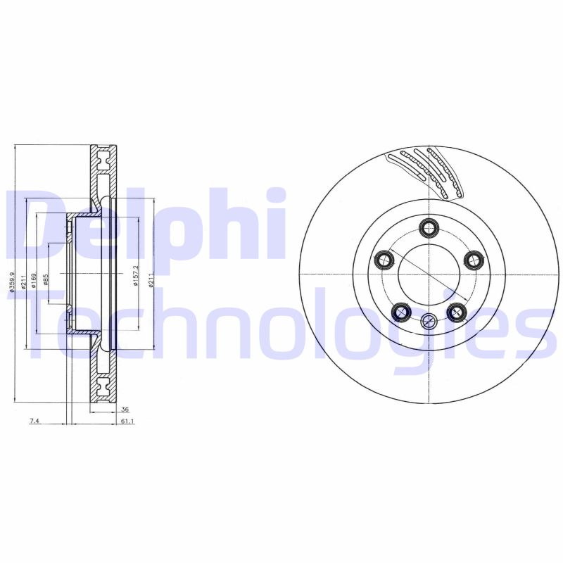 Remschijven Delphi Diesel BG9101C