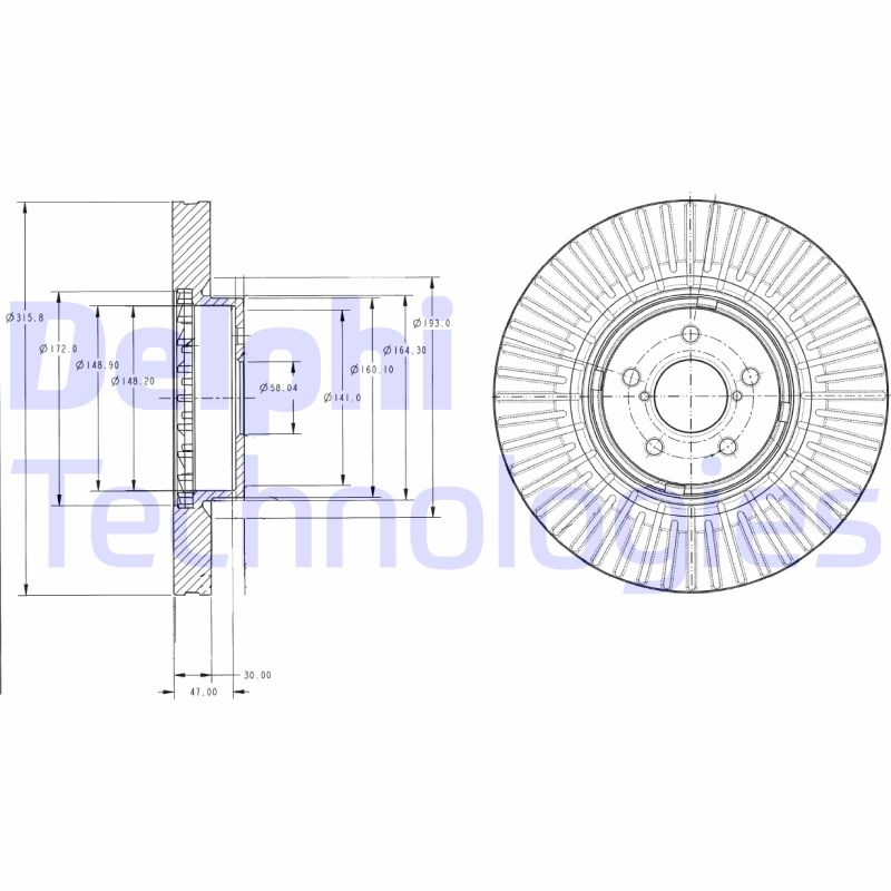 Remschijven Delphi Diesel BG9105