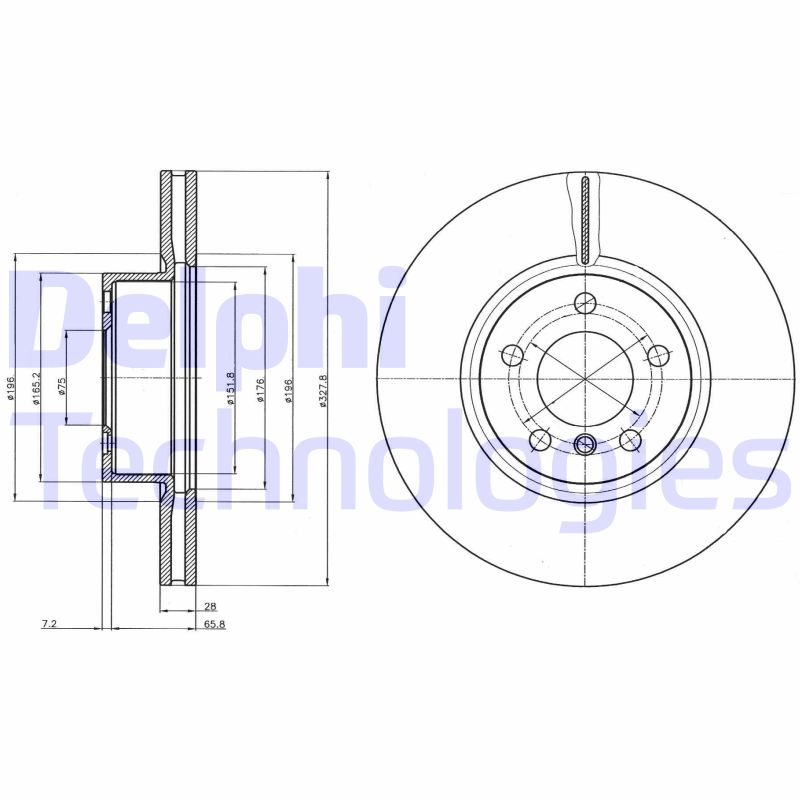 Remschijven Delphi Diesel BG9108