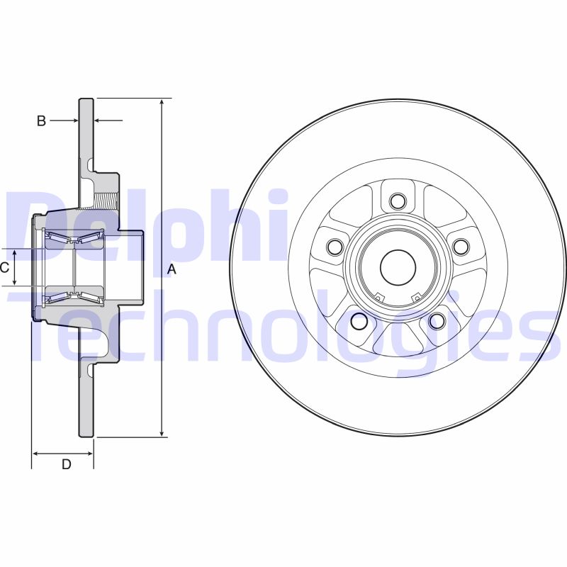 Remschijven Delphi Diesel BG9113RS