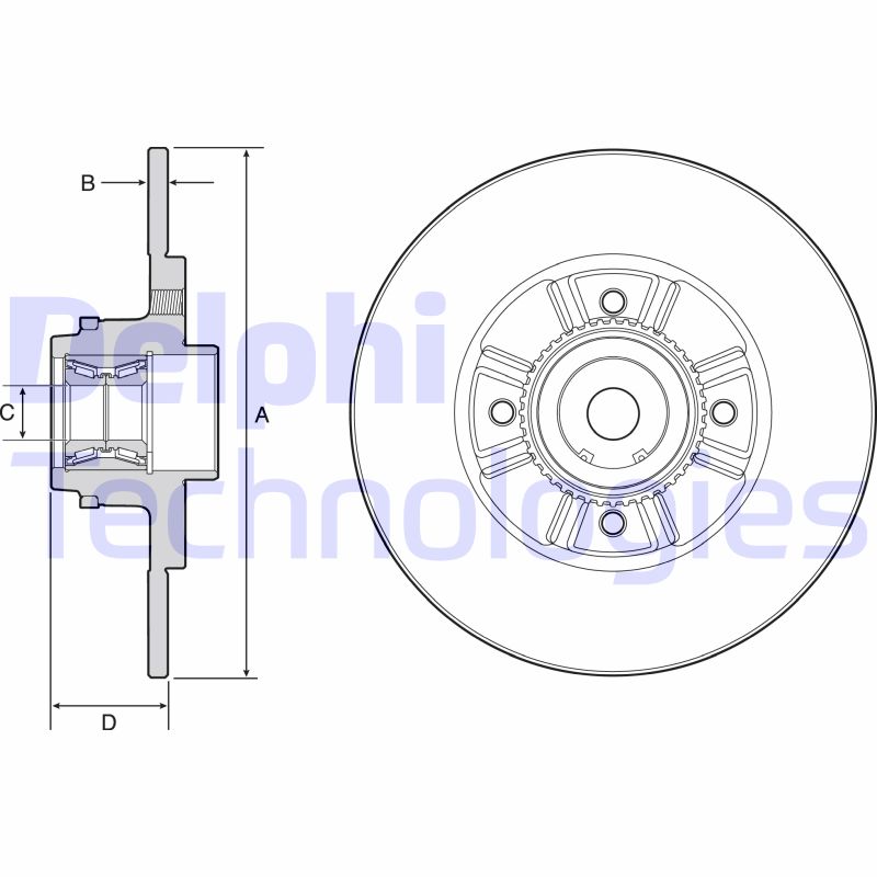 Remschijven Delphi Diesel BG9114RS