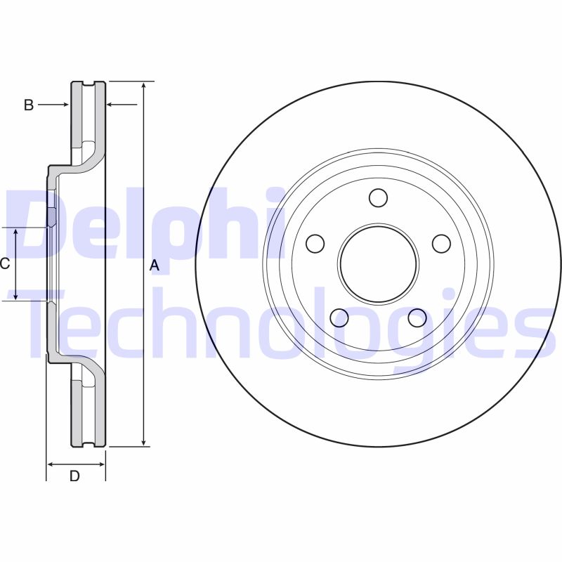 Remschijven Delphi Diesel BG9121C