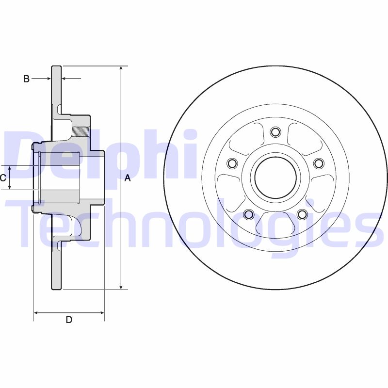 Remschijven Delphi Diesel BG9132RS