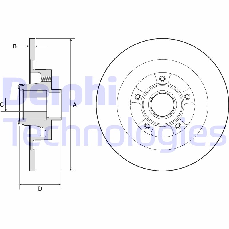 Remschijven Delphi Diesel BG9134RS