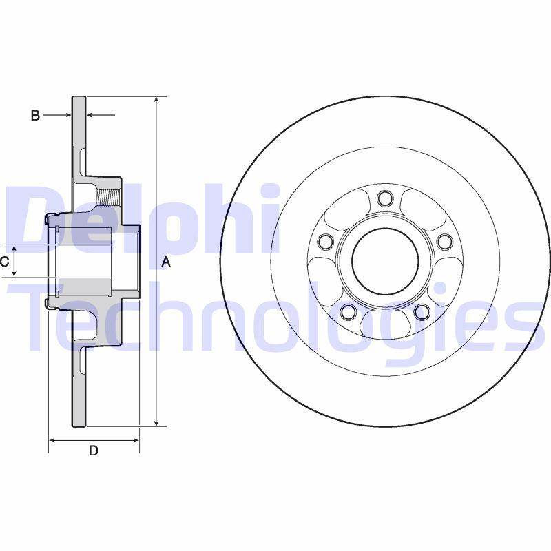 Remschijven Delphi Diesel BG9138RS