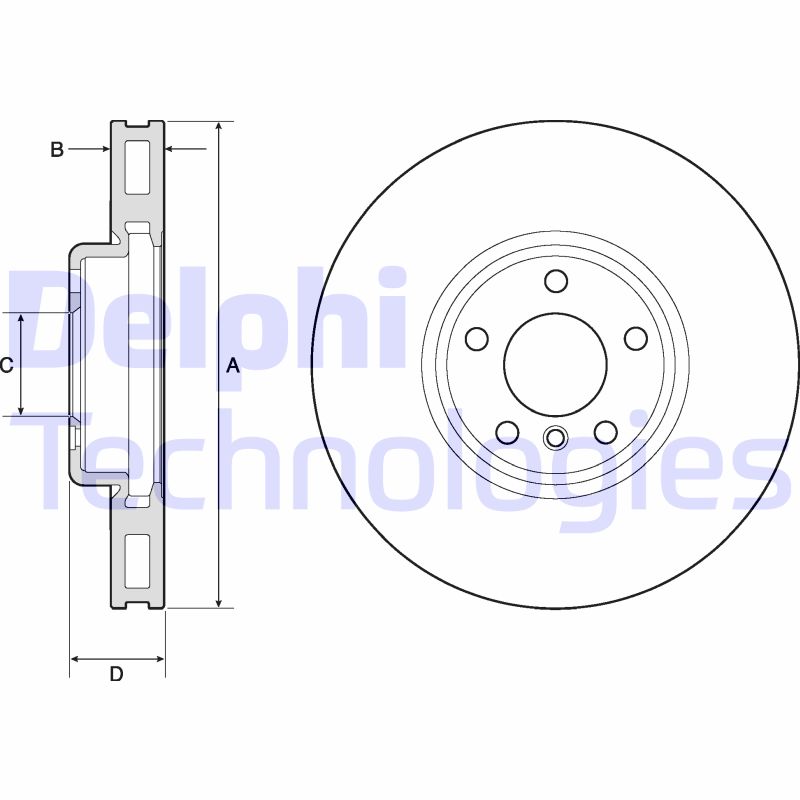 Remschijven Delphi Diesel BG9155C