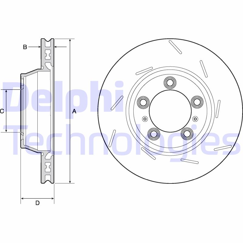 Remschijven Delphi Diesel BG9165C